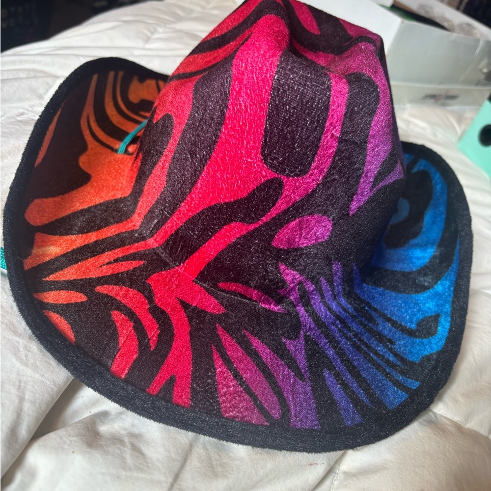 Tiger print cowboy hat